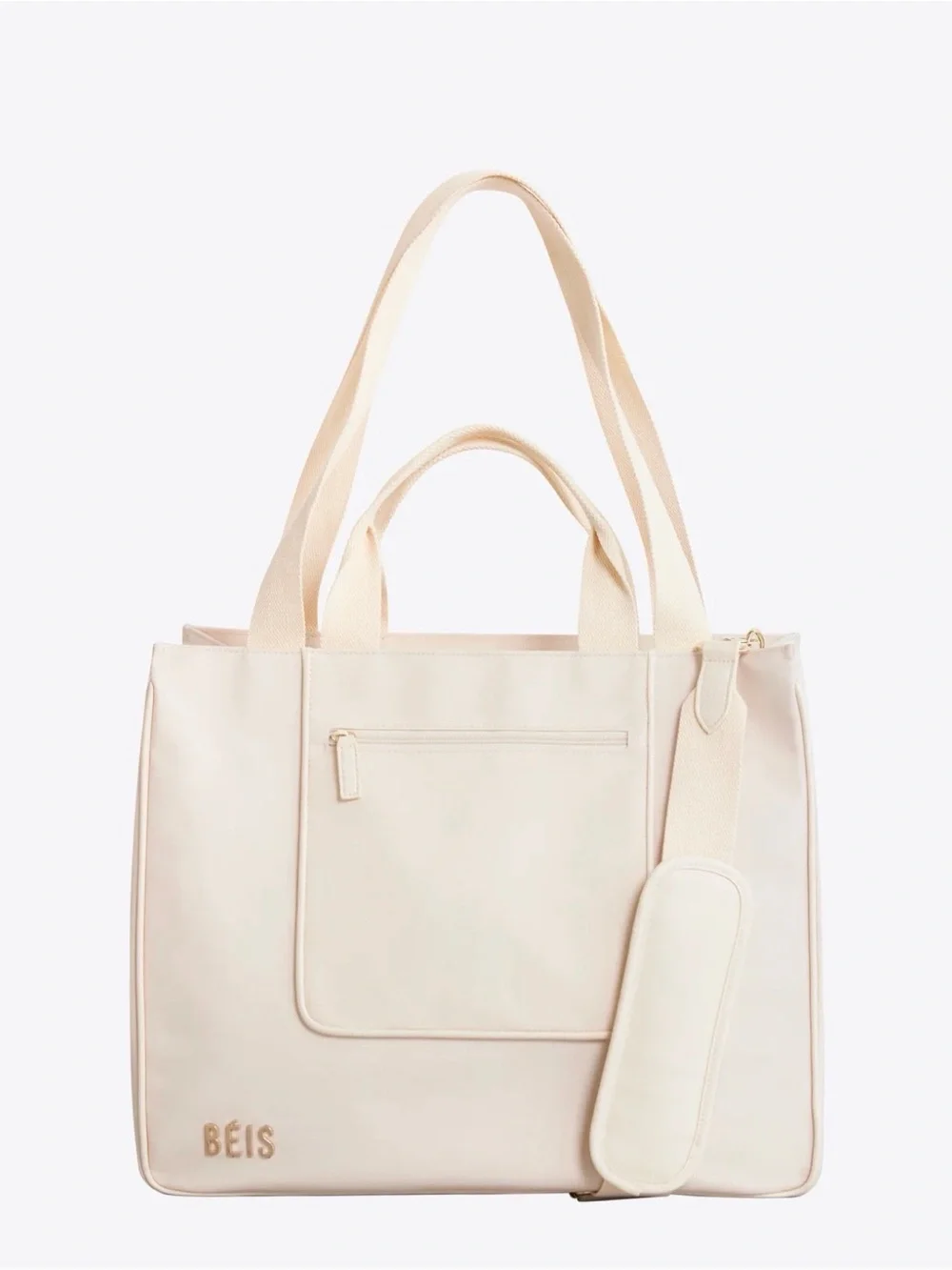 BEIS Pale Cream Tote with Padded Strap - Picture 1 of 4